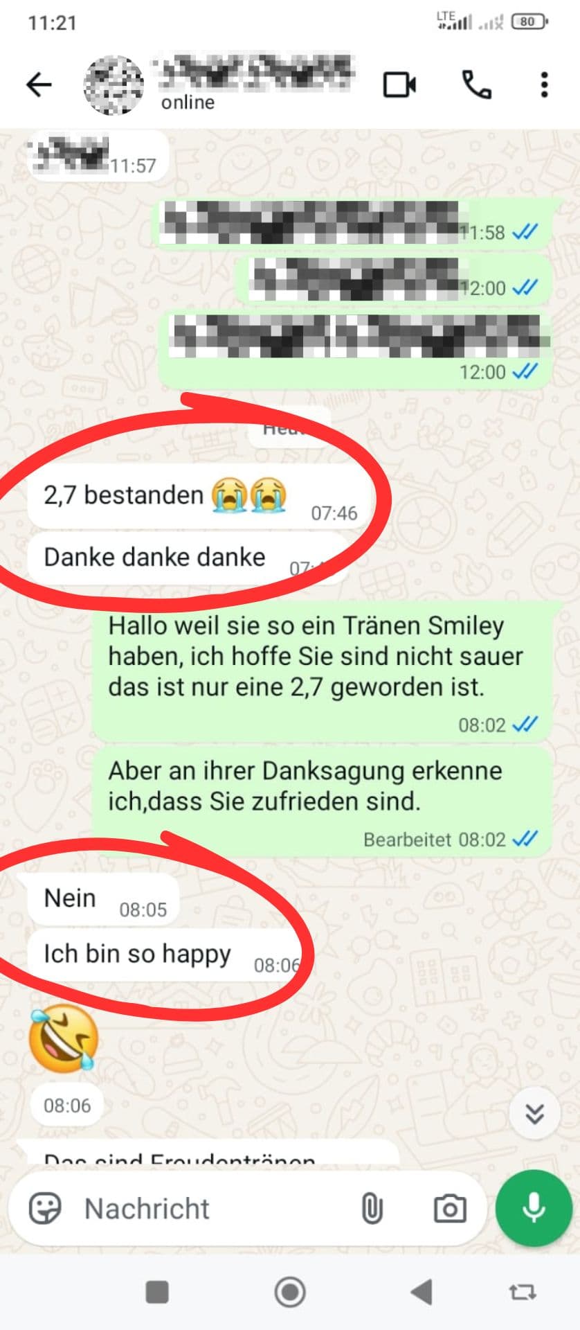 WhatsApp-Kundenfeedback an dein-ghostwriter.de, Nachricht 2 von 9