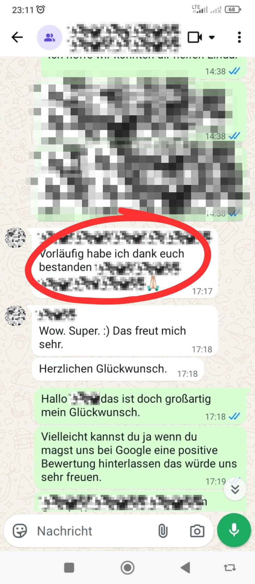 WhatsApp-Kundenfeedback an dein-ghostwriter.de, Nachricht 3 von 9
