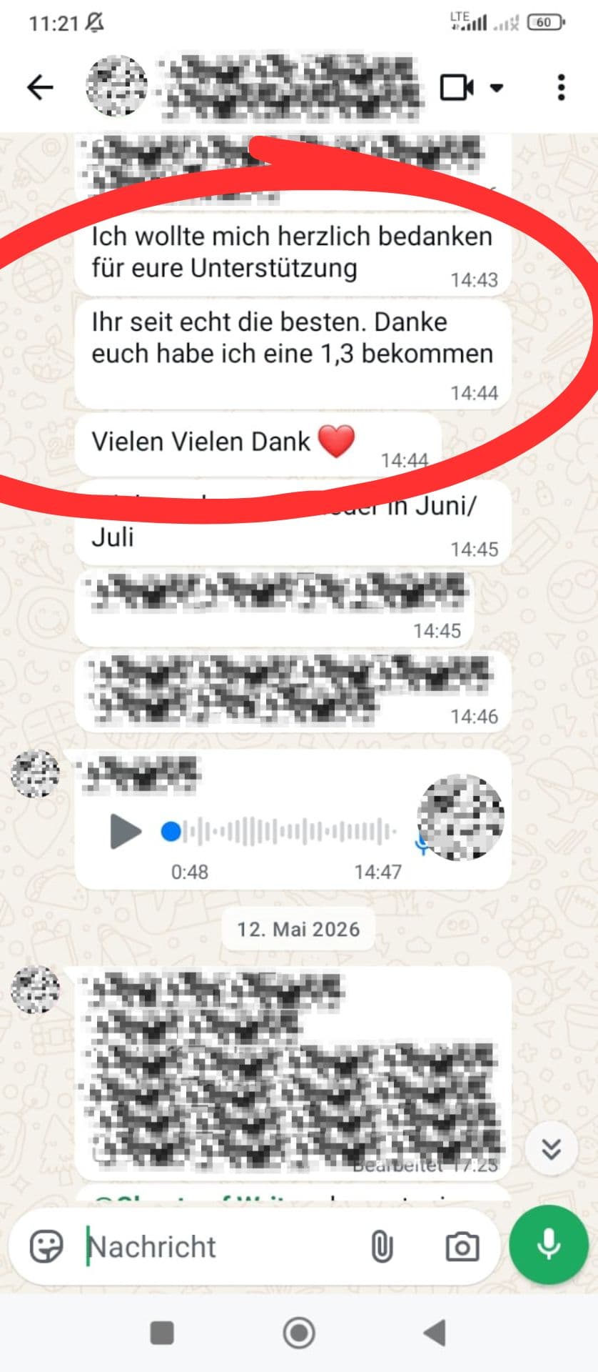 WhatsApp-Kundenfeedback an dein-ghostwriter.de, Nachricht 5 von 9