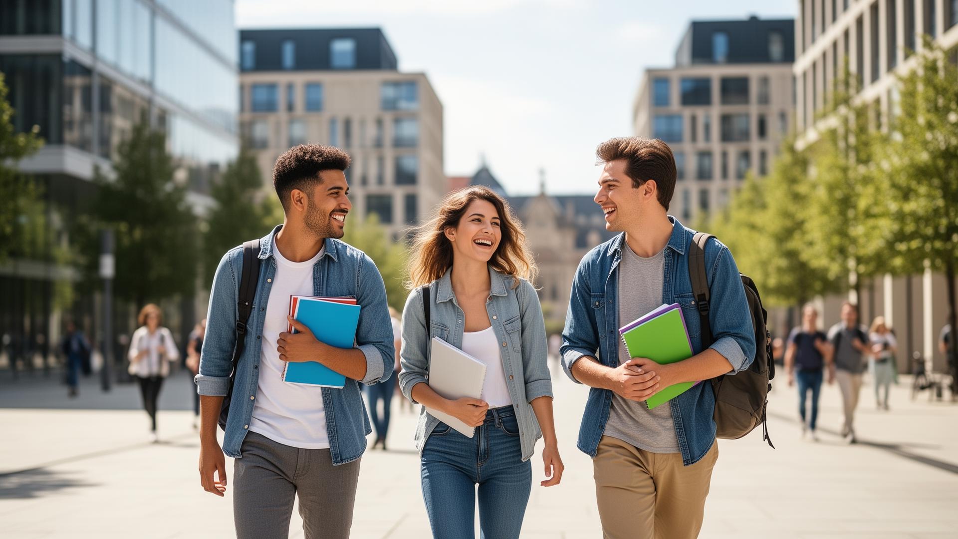 Studierende beim gemeinsamen Lernen